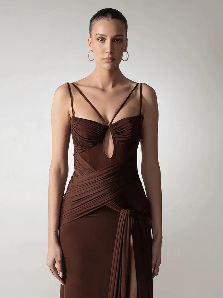 Marcella Draped Cutout Maxi