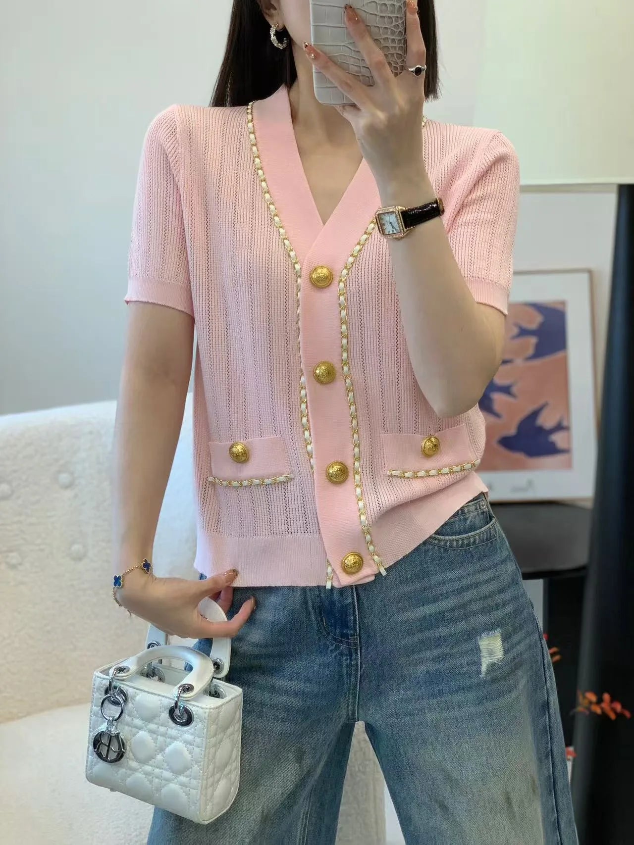The Chanel Chain Top (Pink)
