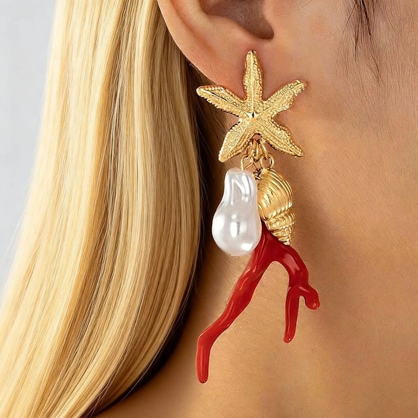 Luxe Coral Earrings