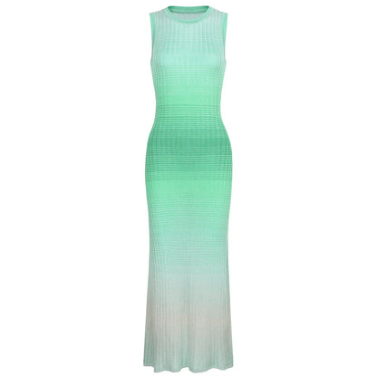 Gradient Rise Maxi Dress (Mint)