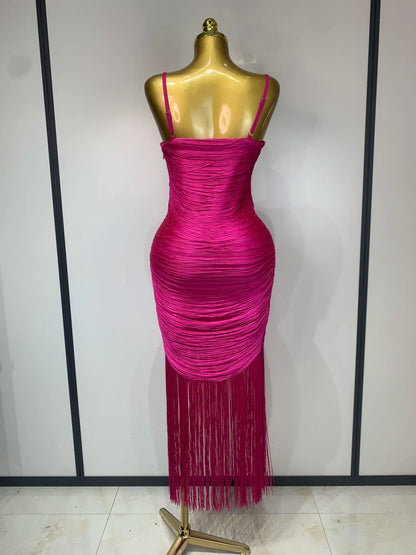 Bodycon Tassel Bandage Dress